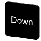 SIEMENS - Bezeichnungsschild 22x22mm, Schild schwarz, Beschriftung: Down