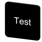 SIEMENS - Bezeichnungsschild 22x22mm, Schild schwarz, Beschriftung: Test