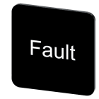 SIEMENS - Bezeichnungsschild 22x22mm, Schild schwarz, Beschriftung: Fault