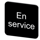 SIEMENS - Bezeichnungsschild 22x22mm, Schild schwarz, Beschriftung: En Service