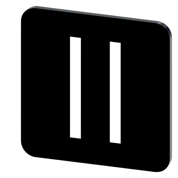 SIEMENS - Bezeichnungsschild 22x22mm, Schild schwarz, Symbol: II*