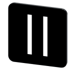SIEMENS - Bezeichnungsschild 22x22mm, Schild schwarz, Symbol: II*