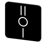 SIEMENS - Bezeichnungsschild 22x22mm, Schild schwarz, Symbol: II* O I