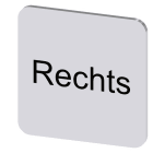 SIEMENS - Bezeichnungsschild 22x22mm, Schild silber, Beschriftung: Rechts