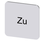 SIEMENS - Bezeichnungsschild 22x22mm, Schild silber, Beschriftung: Zu