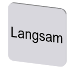 SIEMENS - Bezeichnungsschild 22x22mm, Schild silber, Beschriftung: Langsam