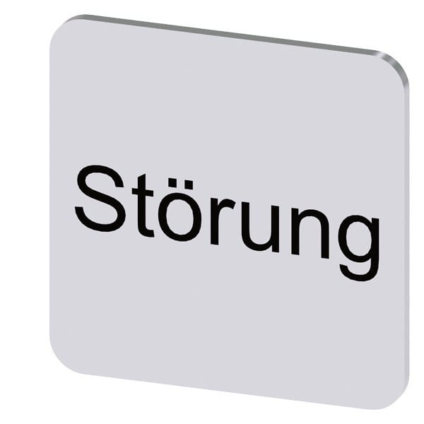 SIEMENS - Bezeichnungsschild 22x22mm, Schild silber, Beschriftung: Störung