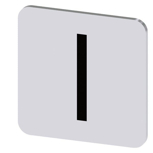 SIEMENS - Bezeichnungsschild 22x22mm, Schild silber, Symbol: I*