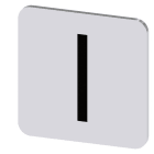 SIEMENS - Bezeichnungsschild 22x22mm, Schild silber, Symbol: I*