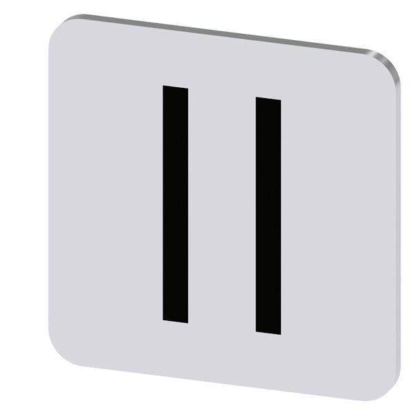 SIEMENS - Bezeichnungsschild 22x22mm, Schild silber, Symbol: II*
