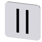 SIEMENS - Bezeichnungsschild 22x22mm, Schild silber, Symbol: II*