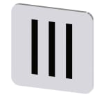 SIEMENS - Bezeichnungsschild 22x22mm, Schild silber, Symbol: III*