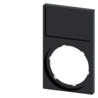 SIEMENS - Schildträger, Rahmen unten eckig, schwarz, für Bezeichnungsschild 17,5x 27mm