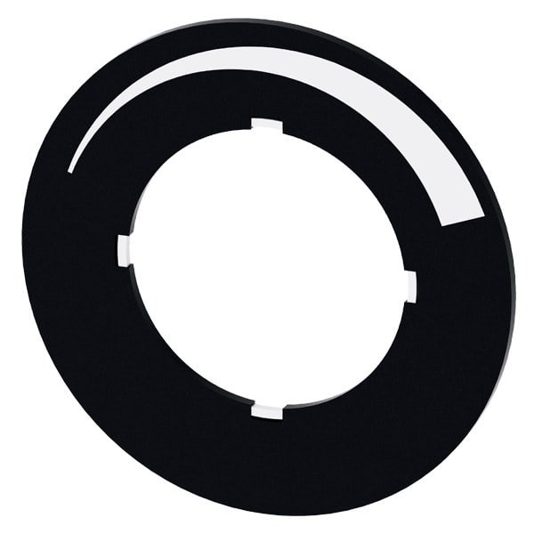 SIEMENS - Bezeichnungsschild für Potentiometer, Schild schwarz, Symbol: Hochlauf