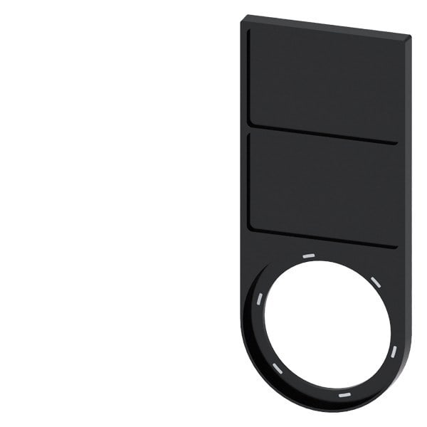 SIEMENS - Schildträger, flach, schwarz, für 2 Bezeichnungsschilder 17,5x27mm, zum Kleben