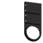 SIEMENS - Schildträger, flach, schwarz, für 2 Bez.schilder 17,5x27mm, zum Schnappen