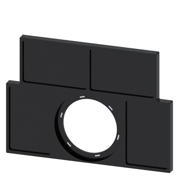 SIEMENS - Schildträger, flach, schwarz, für 4 Bezeichnungsschilder 17,5x27mm, zum Kleben