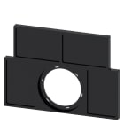 SIEMENS - Schildträger, flach, schwarz, für 4 Bezeichnungsschilder 17,5x27mm, zum Kleben