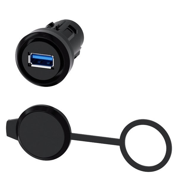SIEMENS - USB-Anschluss, 22 mm, Kunststoff, schwarz