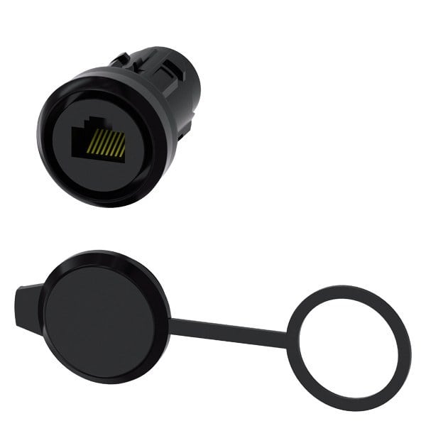 SIEMENS - RJ45-Anschluss, 22 mm, Kunststoff, schwarz