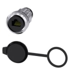 SIEMENS - RJ45-Anschluss, 22 mm, Metall hochglanz, silber