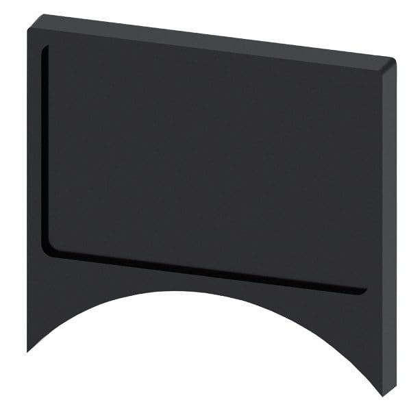 SIEMENS - Schildträger, flach, abgerundet, schwarz, für Schild 17,5x27mm, zum Kleben