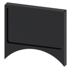 SIEMENS - Schildträger, flach, abgerundet, schwarz, für Schild 17,5x27mm, zum Kleben