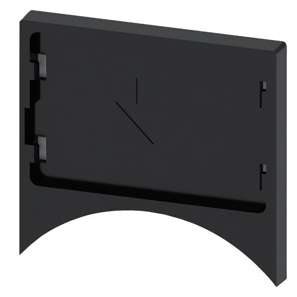 SIEMENS - Schildträger, flach, abgerundet, schwarz, für Schild 17,5x27mm, zum Schnappen