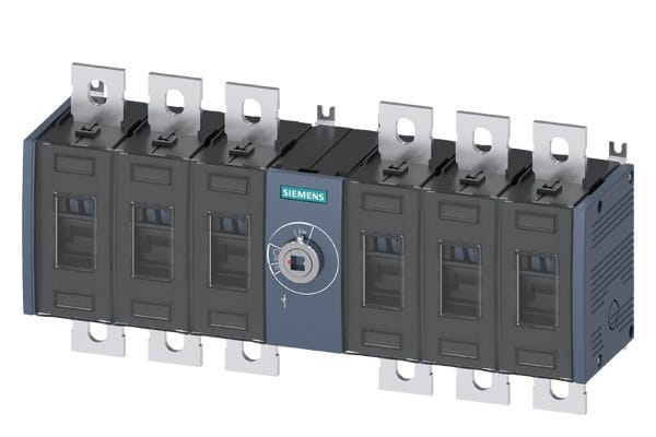 SIEMENS - Lasttrennschalter 315A, Baugr. 3, 6-polig DC Frontantrieb mittig Grundgerät