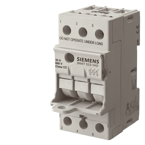 SIEMENS - SENTRON, Sicherungshalter, Class CC, 3-polig, In: 30 A, Un AC: 600 V