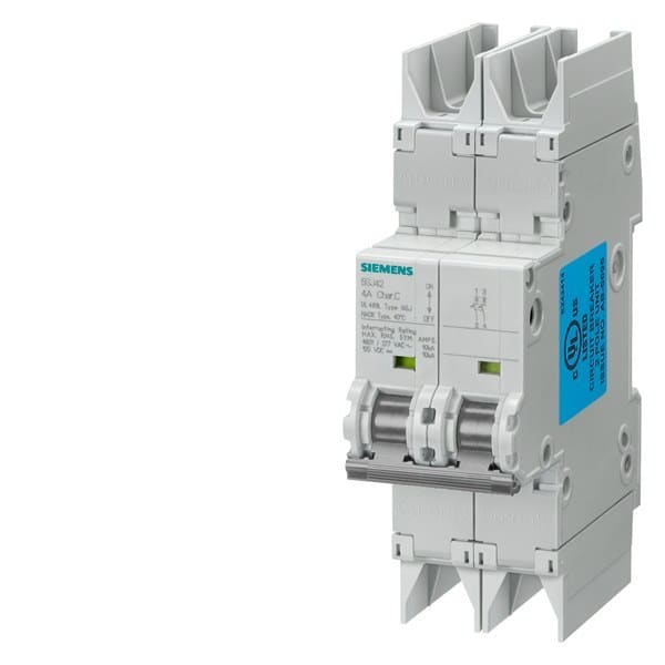 SIEMENS - Leitungsschutzschalter 10kA, 2-polig, C, 10A nach UL 489-480Y/277V