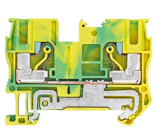 SIEMENS - PE-Klemme IPO-Technik, 6mm2 Breite 8,2mm, gelb-grün 2 Schlusspunkte