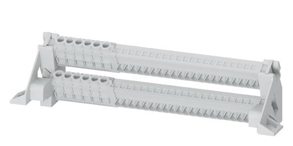 SIEMENS - N/PE-Schiene als Steckklemme mit je 6xSchraube von 2,5-16mm2 und 21xStecker