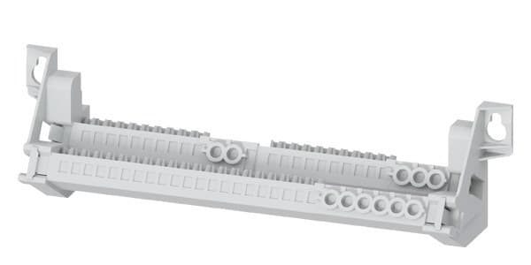 SIEMENS - N/PE-Schiene als Steckklemme mit je 6xSchraube von 2,5-16mm2 und 21xStecker