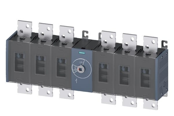 SIEMENS - Lasttrennschalter 1250A, Baugr. 5, 6-polig DC Frontantrieb mittig Grundgerät