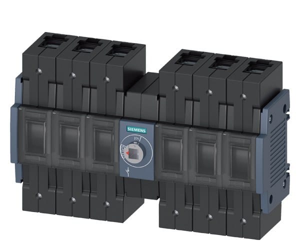 SIEMENS - Lasttrennschalter 100A, Baugr. 2, 6-polig DC Frontantrieb mittig Grundgerät