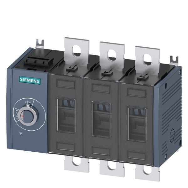 SIEMENS - Lasttrennschalter 500A, Baugr. 3, 3-polig Seitenantrieb links Grundgerät