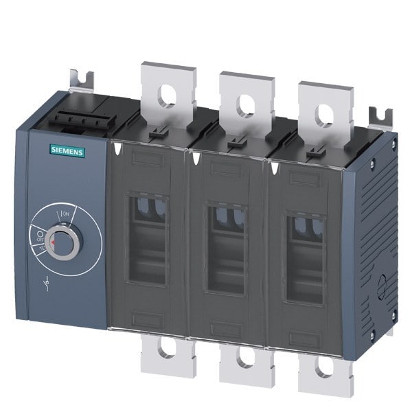 SIEMENS - Lasttrennschalter 1000A, Baugr. 4, 3-polig Seitenantrieb links Grundgerät