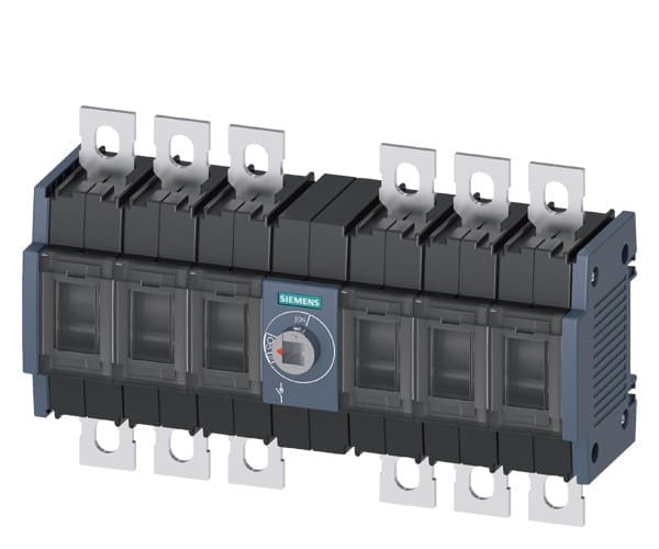 SIEMENS - Lasttrennschalter 100A, Baugr. 2, 6-polig DC Frontantrieb mittig Grundgerät