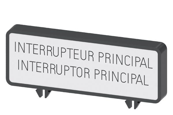 SIEMENS - Zusatzschild, FR/ES Interrupteur General/ Interruptor Principal (10 Stück