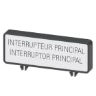 SIEMENS - Zusatzschild, FR/ES Interrupteur General/ Interruptor Principal (10 Stück