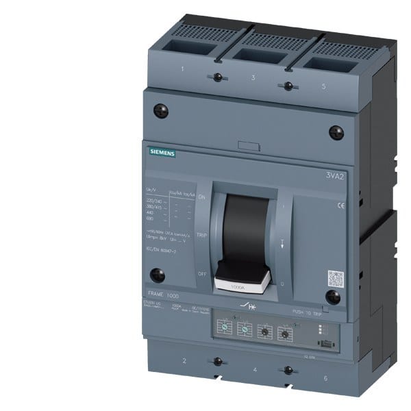 SIEMENS - Leistungsschalter 3VA2 IEC Frame 1000 Schaltvermögenklasse M Icu=55kA @ 415V