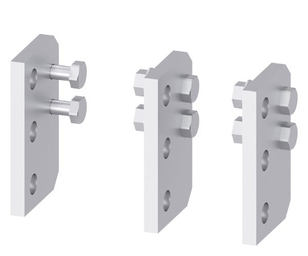 SIEMENS - Rundleiteranschl.stück 4x240mm2 für CuAl-Kabelschuhe, Aufbau auf rücks. vertik.
