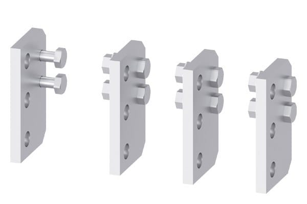SIEMENS - Rundleiteranschl.stück 4x240mm2 für CuAl-Kabelschuhe, Aufbau auf rücks. vertik.