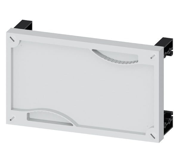 SIEMENS - ALPHA 160 DIN, Leerfeldabdeckungs-Einbausatz mit Stützer, RAL7035 H=150 B=250