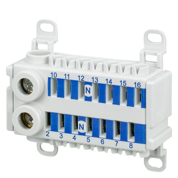 SIEMENS - ALPHA 400-ZS N-Klemme 14-pol., 2x 14mm2 Schraubklemme, 14x 4mm2 Steckklemme
