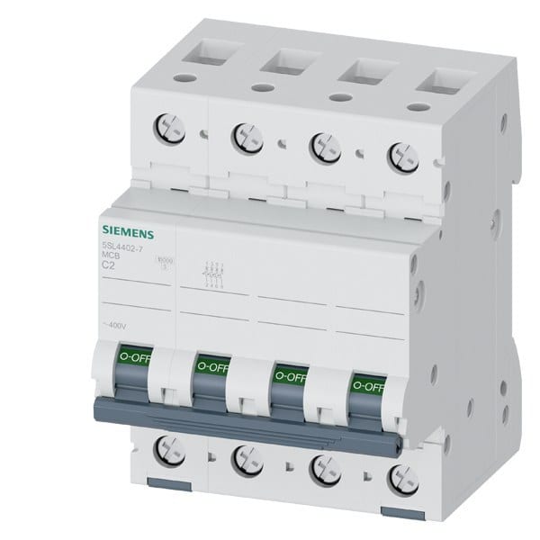 SIEMENS - Leitungsschutzschalter 400V 10kA, 4-polig, C, 2A
