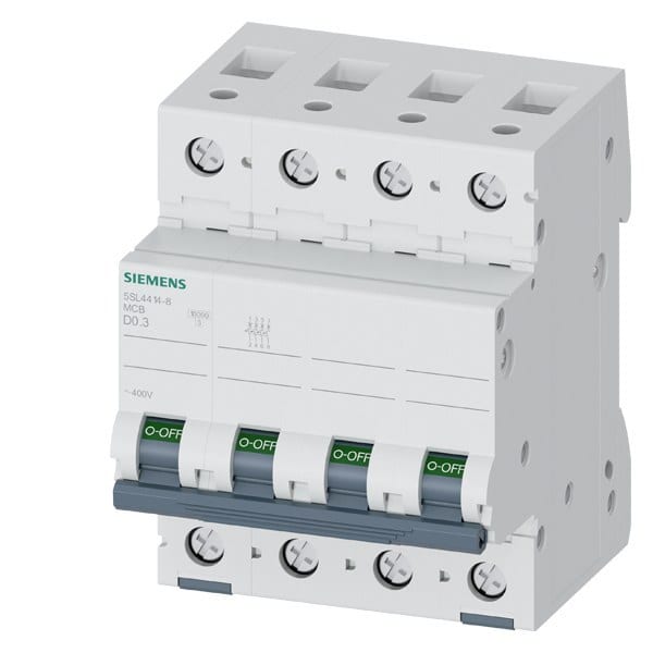 SIEMENS - Leitungsschutzschalter 400V 10kA, 4-polig, D, 0,3A