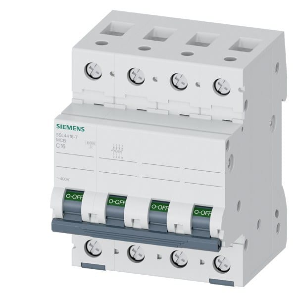SIEMENS - Leitungsschutzschalter 400V 10kA, 4-polig, C, 16A