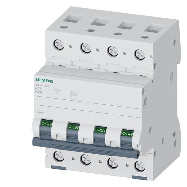 SIEMENS - Leitungsschutzschalter 400V 10kA, 4-polig, C, 20A